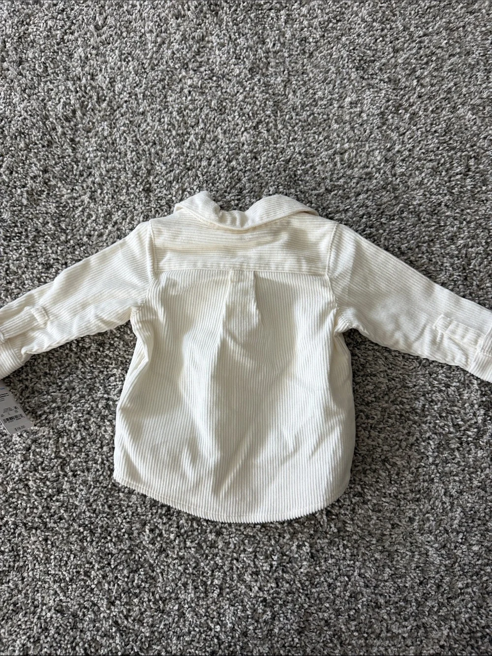 Carter's Cream Corduroy Button-Front Shirt Thick Material/Warm